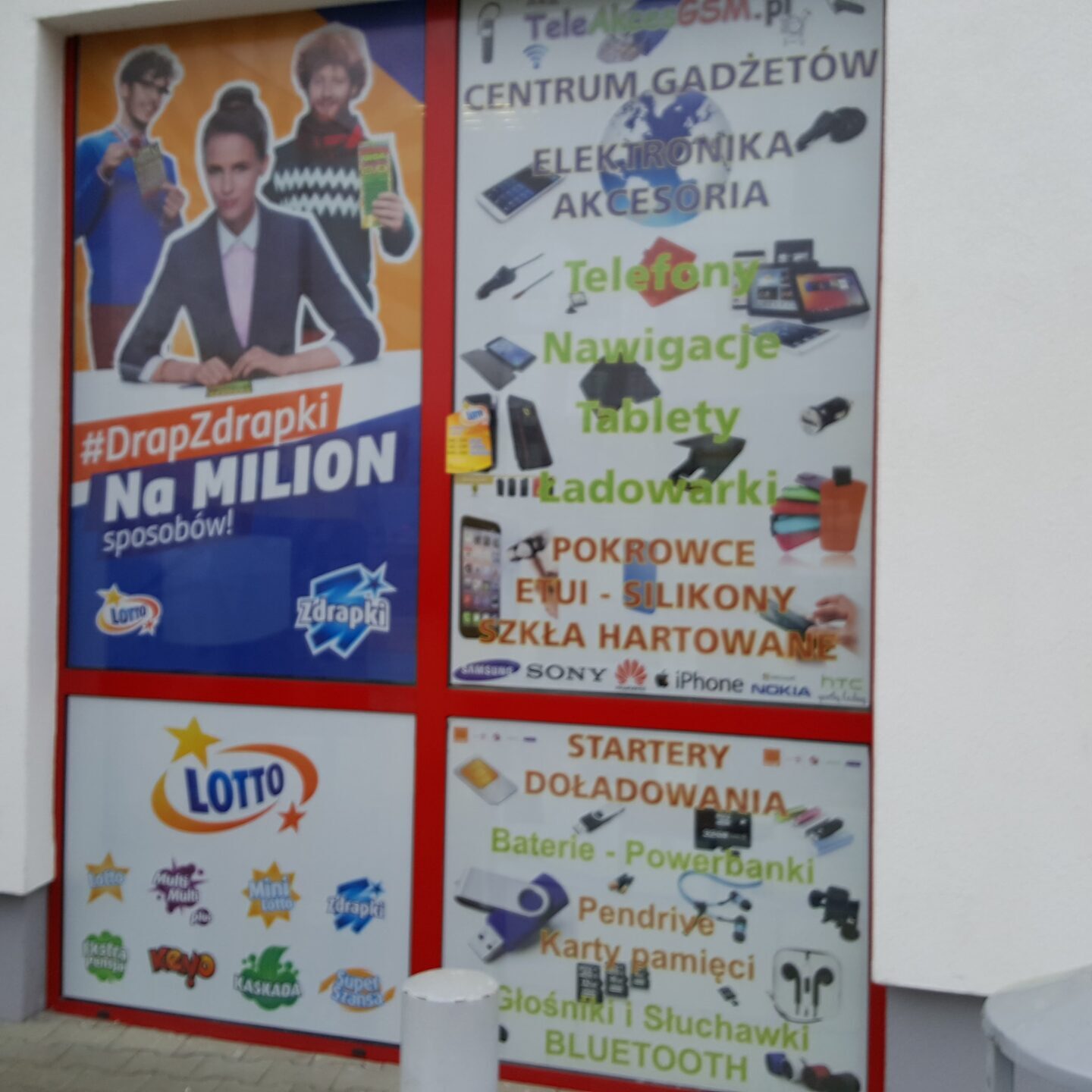 oklejanie witryn szyb sklepów i punktów handlowych dla lotto, agencja reklamowa krantom.PL