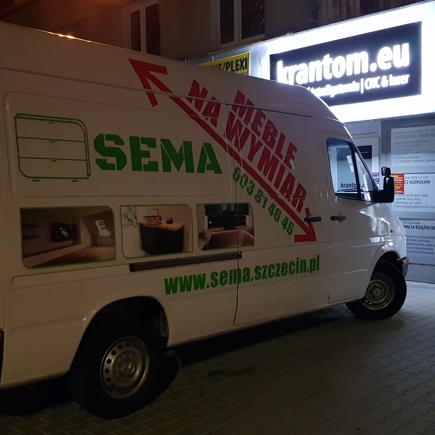 oklejanie samochodów dostawczych krantom.PL Szczecin Berlin Prenzlau Löcknitz Schwedt Anklam Waren Neubrandenburg