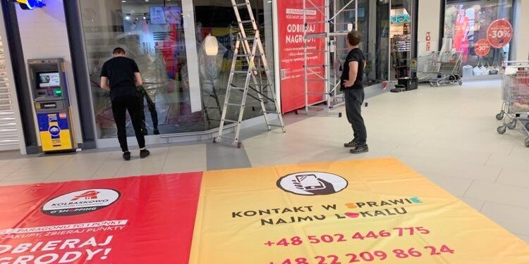 oklejanie galerii handlowych krantom Szczecin