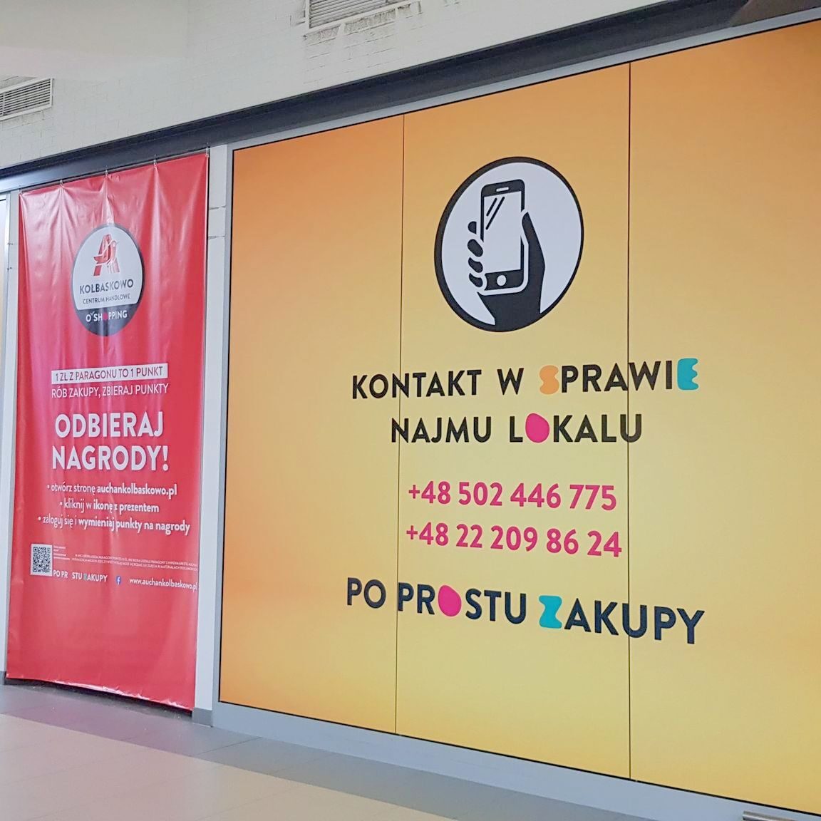 oklejanie galerii handlowych krantom Szczecin