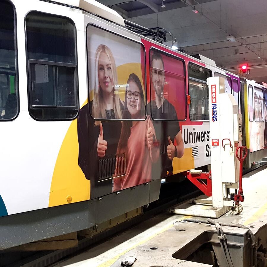 oklejanie pojazdów szynowych agencja reklamowa krantom.PL Szczecin