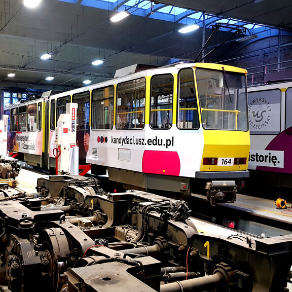 oklejanie tramwajów agencja reklamowa krantom.PL Szczecin
